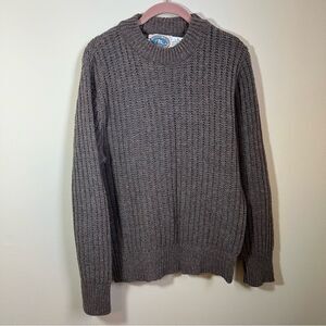 Vintage Environmental Clothing Knit Sweater Wool Blend Large Brown